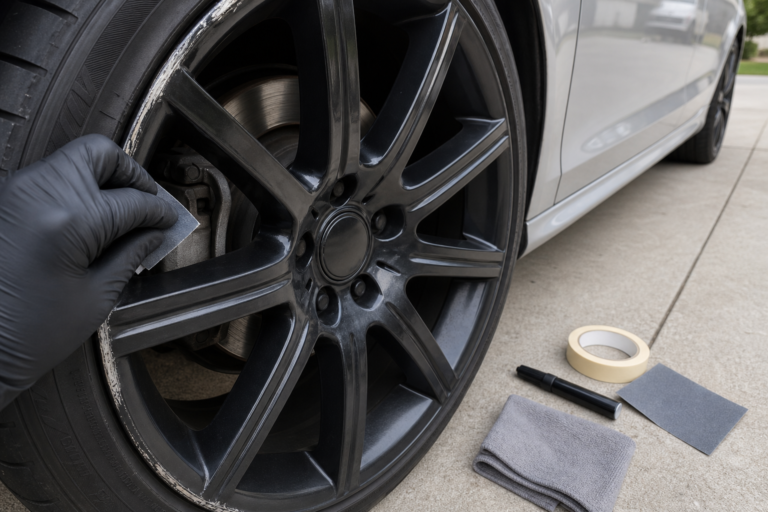 Fixing Curb Rash on Black Rims